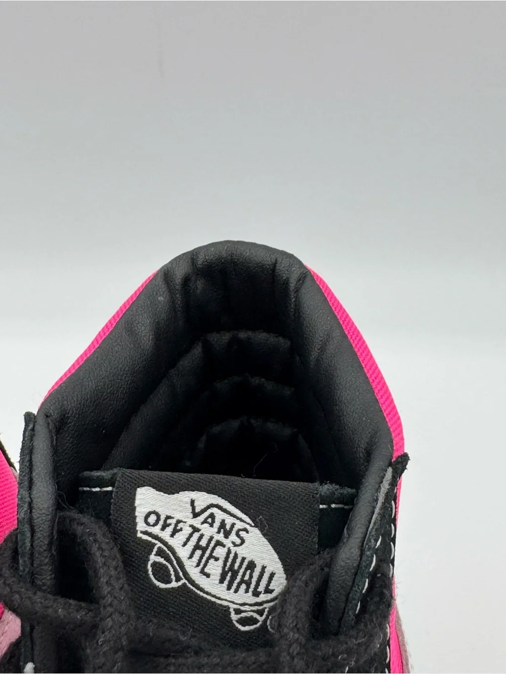 Vans Sk8- HiSlim Retro High Top Sneakers- Hot Pink and Black
